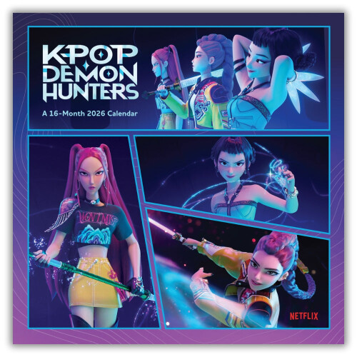 K-Pop Demon Hunters 2026 Square Calendar