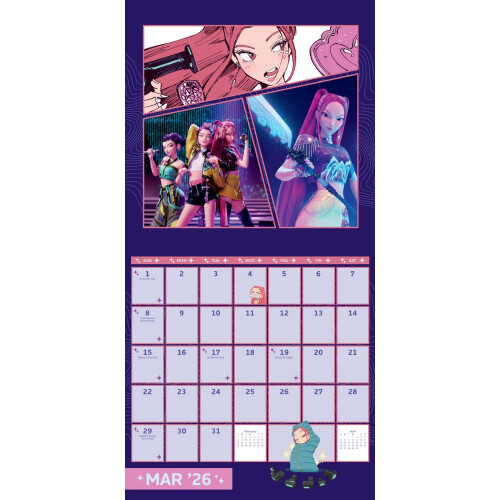 K-Pop Demon Hunters 2026 Square Calendar 2