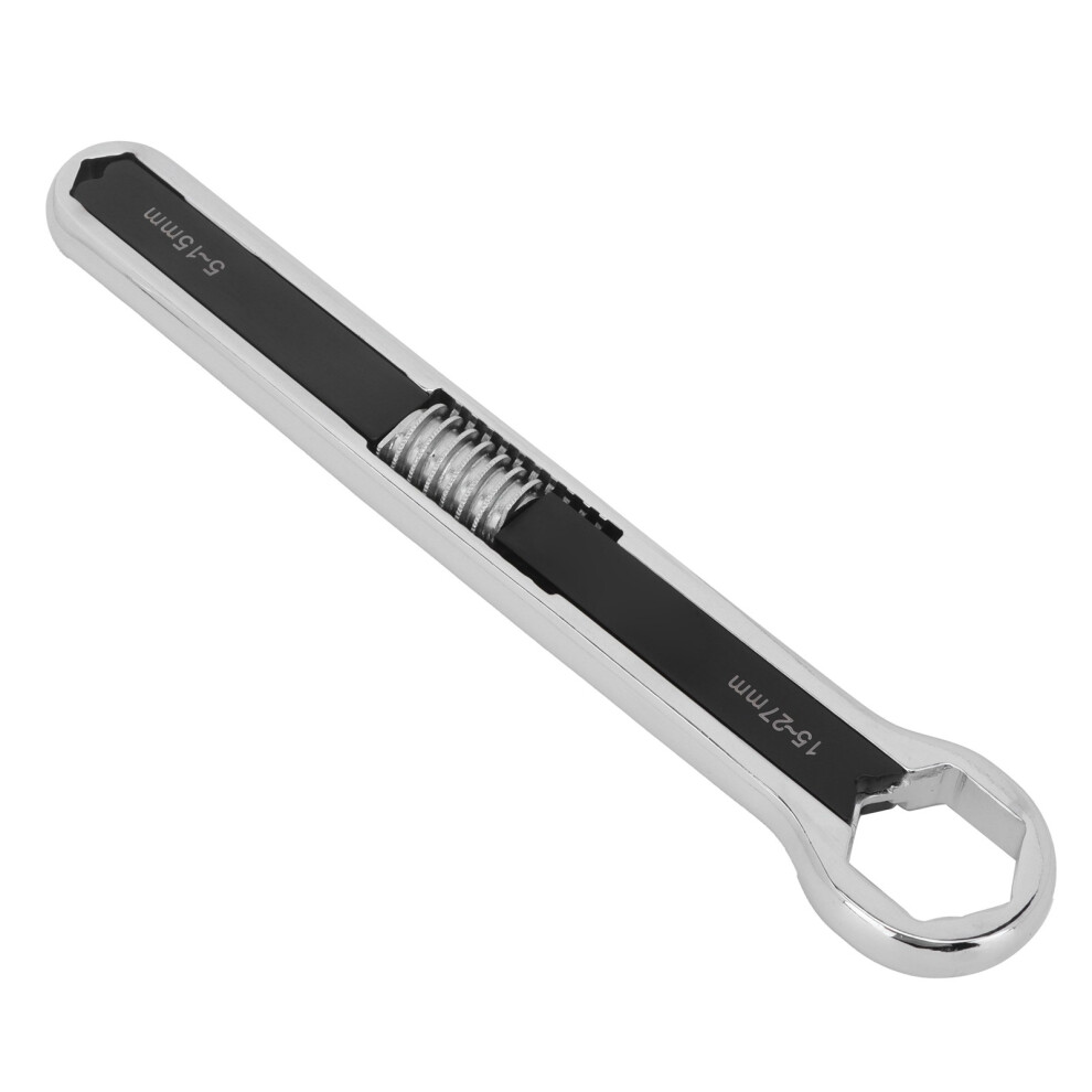 Multi-Function Alloy Steel Open-End Wrench, Adjustable, 15-27Mm 7891358750517