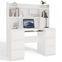 KUBA Desk Set + Extension Piece, White