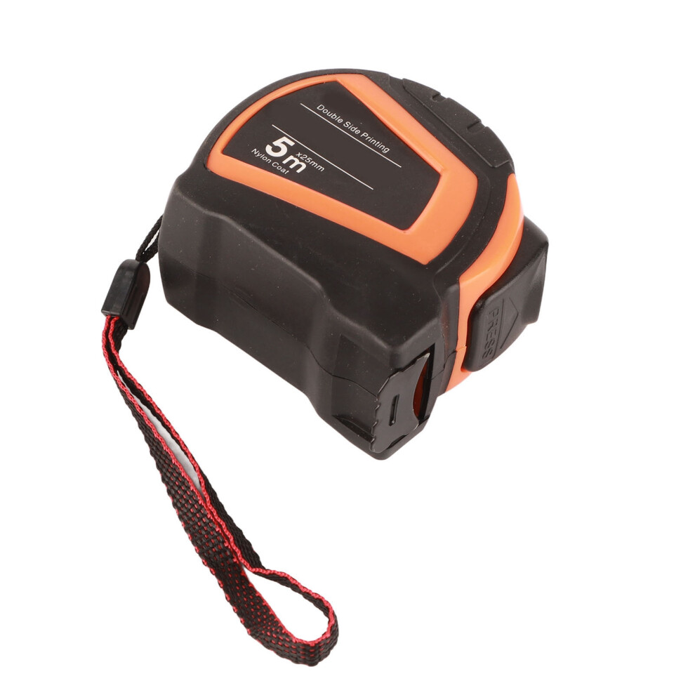 Steel Tape Measure Abs Black Orange 5M Self-Locking For Woodworking 5001358752097