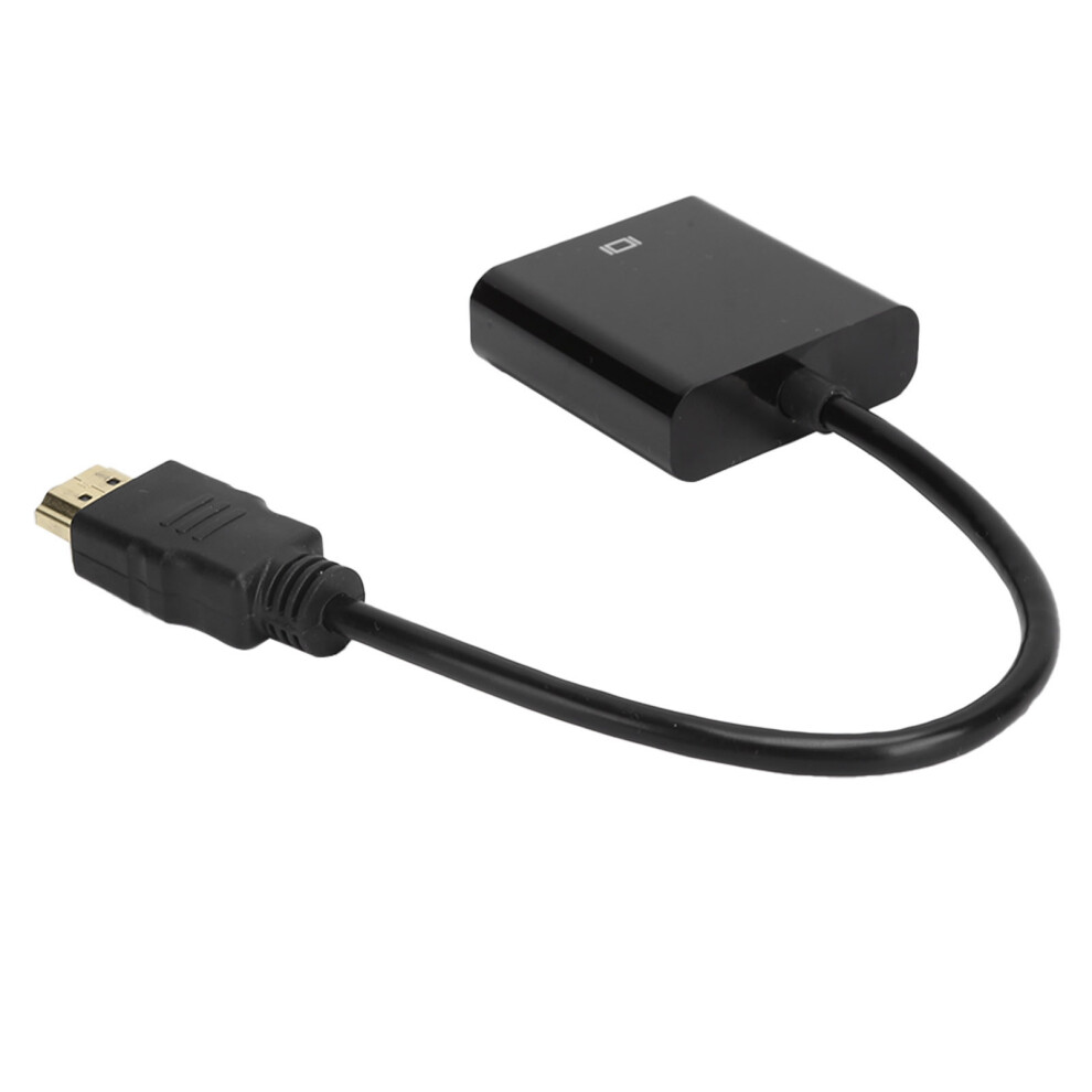 Hd Multimedia Interface To Vga Cable Converter For Pc Laptop Projector Black 4631358752530