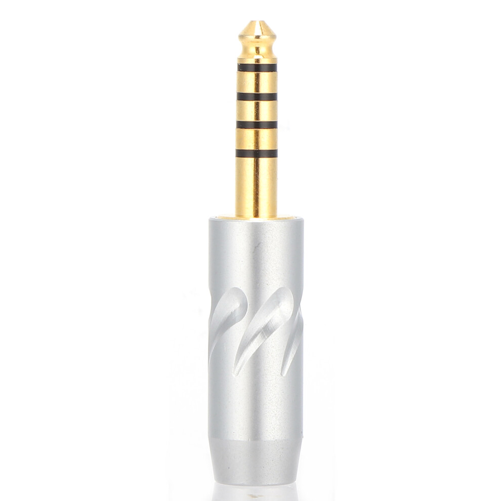 4.4Mm 5-Pole Metal Balanced Output Plug For Headphones Silver 7661358752701