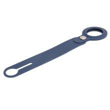 Manchon en silicone à boucle pour localisateur iOS bleu foncé.