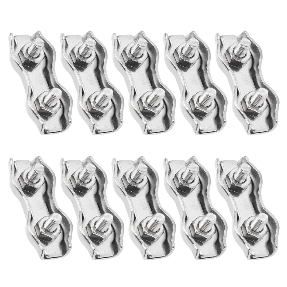 10Pcs M3 Stainless Steel Wire Rope Clamps For Industrial Mechanical Projects 8071358755593