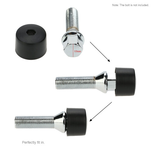 17mm Wheel Nut Caps Set for VW - 20Pcs with Easy Removal Tool 2