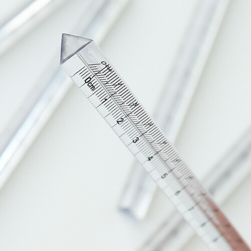 Portable Acrylic Straight Ruler Accurate Mathematics Ruler 2