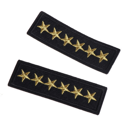 Patch brodé de rang militaire étoile pour vêtements,-Multi