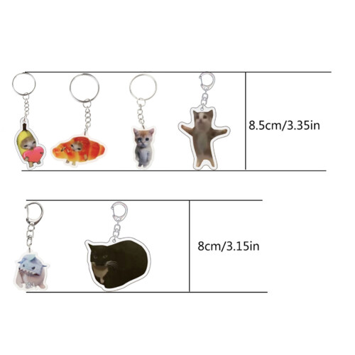 6pcs Whimsical Cat Silly Accessories Amusing Animal Decorative 2