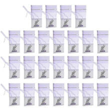 (Light purple) 50 Pcs Lavender Sachets with Floral Printing Relaxing Fragrance Bags for Europe Market