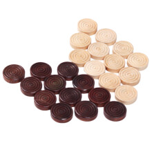 24 pièces jeu de société Backgammon échecs empilables bois dames