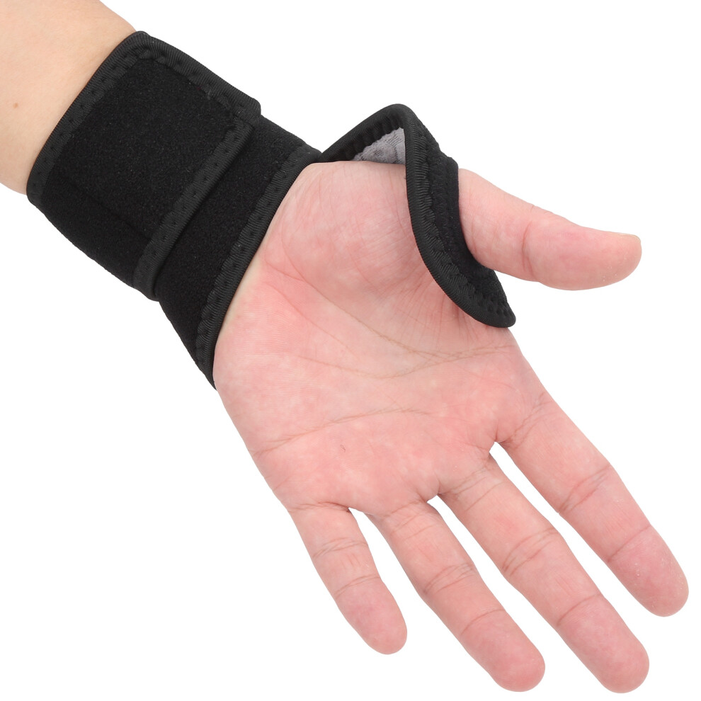 Black Adjustable Pressurized Wrist Support - Sports Elastic Wristband