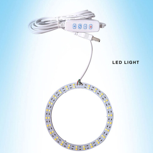 DC5V LED Dimmer Extension Cord USB Port Power Supply-White 2