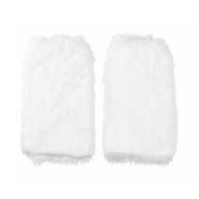 1 / 2 Pairs Faux Furs Wrist Cuffs Leg Warmers-white leg wrap