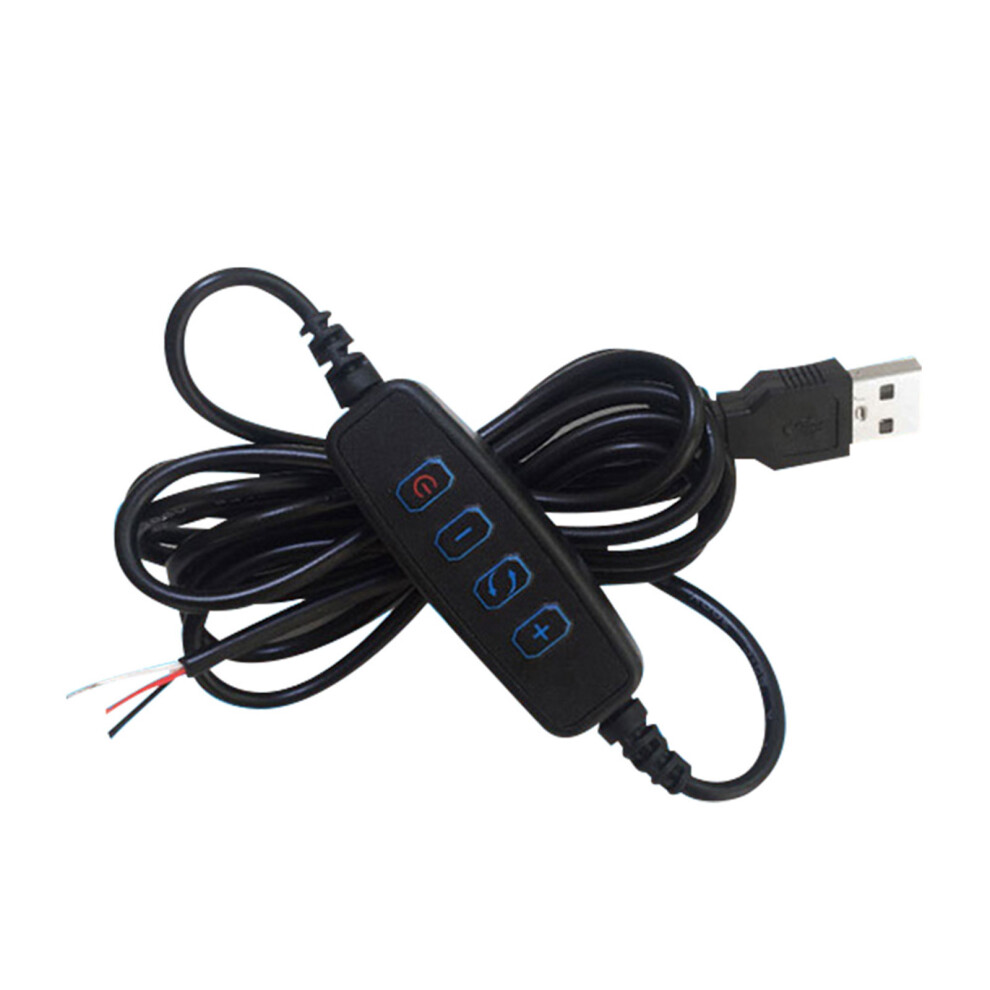 Dc5v Led Dimmer Usb Port Power Supply Lines With On/Off- Black 7754000305575