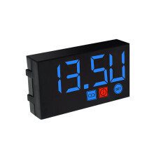 Digital Time Clock Thermometer Voltmeter-3 functions blue light