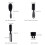 Brosse à barbe pour hommes, 4 pièces, brosse de coiffure, brosse 3