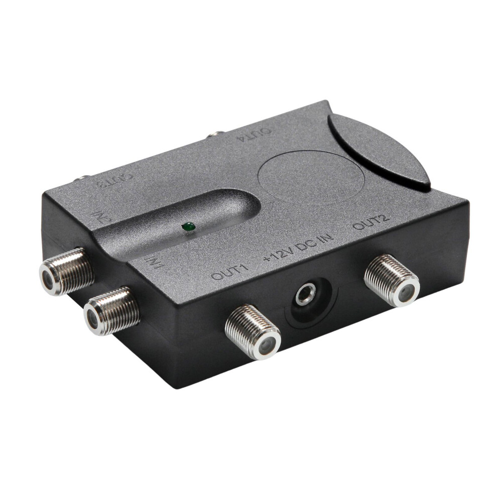 Bi-Directional Tv Amplifier 2 Inputs 4 Outputs Indoor Signal Booster 96X80x26mm 3181358764015