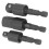 Durable 3Pcs Power Drill Socket Set Hex Shank 360 Rotation Black 5