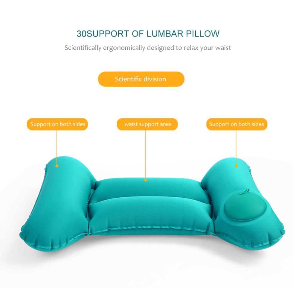 Inflatable Lumbar Support Pillow, 50x31cm, Ultralight for Camping & Travel-image-OPC-PMSJJ89-NEW