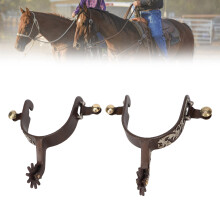Niedrigkohlenstoff Stahls Westlicher Cowboy-Sporen im Vintage-Bronze 2-teiliges Set