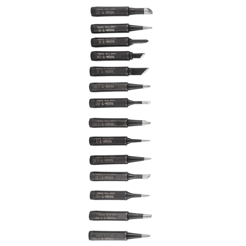 14Pcs External Heating Copper Soldering Tips For Soldering Iron Station 4931358768105