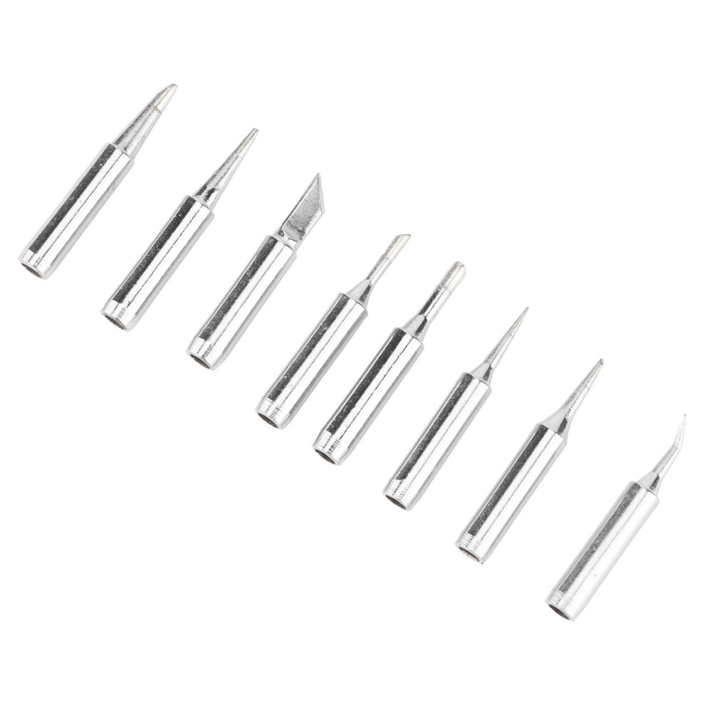 8Pcs Copper Soldering Tips Set For Welding Station Â Conical, Flat, Knife & More 8751358768099