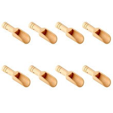 8PCS Mini Wooden Spoons, Natural Wood Bath Salt Utensils, Tea and Candy Serving Spoons, Small Teaspoon Set