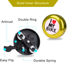 Bike Bell Alloy Ring for Kids Mini Horn Bright Silver Safe & Durable
