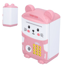 Musikalische elektronische Kinder-Geldbank – Pink, 13,5x10x22,5cm, benötigt 3x AA-Batterien