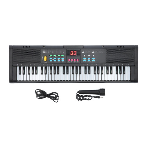 Multifunctional 61-Key Children's Keyboard with Microphone MQ6186 1