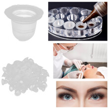 100 Stück Silikon-Tattoo-Tintencups für Microblading, Lippen- und Augenbrauenpigment