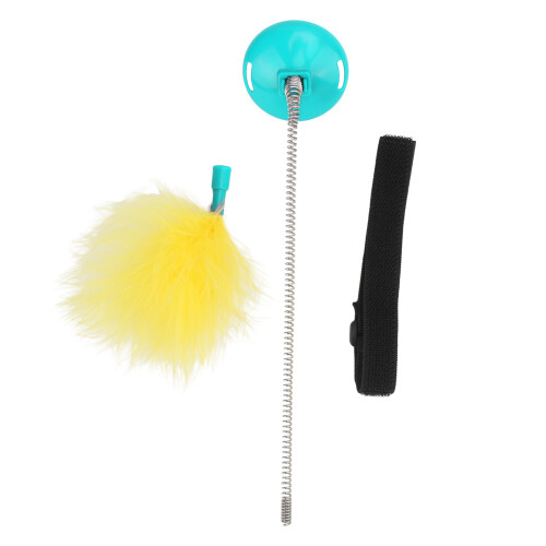 Collier-leurre pour chat, plume, bleu clair, 31  4,9 cm, 26 g 1