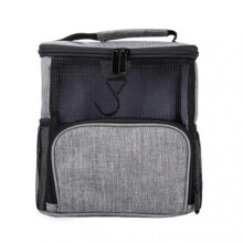 (Gray) Large Capacity Makeup Toileting Bags Waterproof Durabel Oxford Cloth Makeup Bag For Daily And Travel Cosmetics