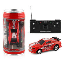 (Red) Mini Coke Can Car Speed RC Radio Remote Control Micro Racing Car-Kids Toys Gifts