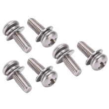 100 pezzi viti M4 a croce con testa a pan da 12 mm, acciaio inossidabile 304, argento