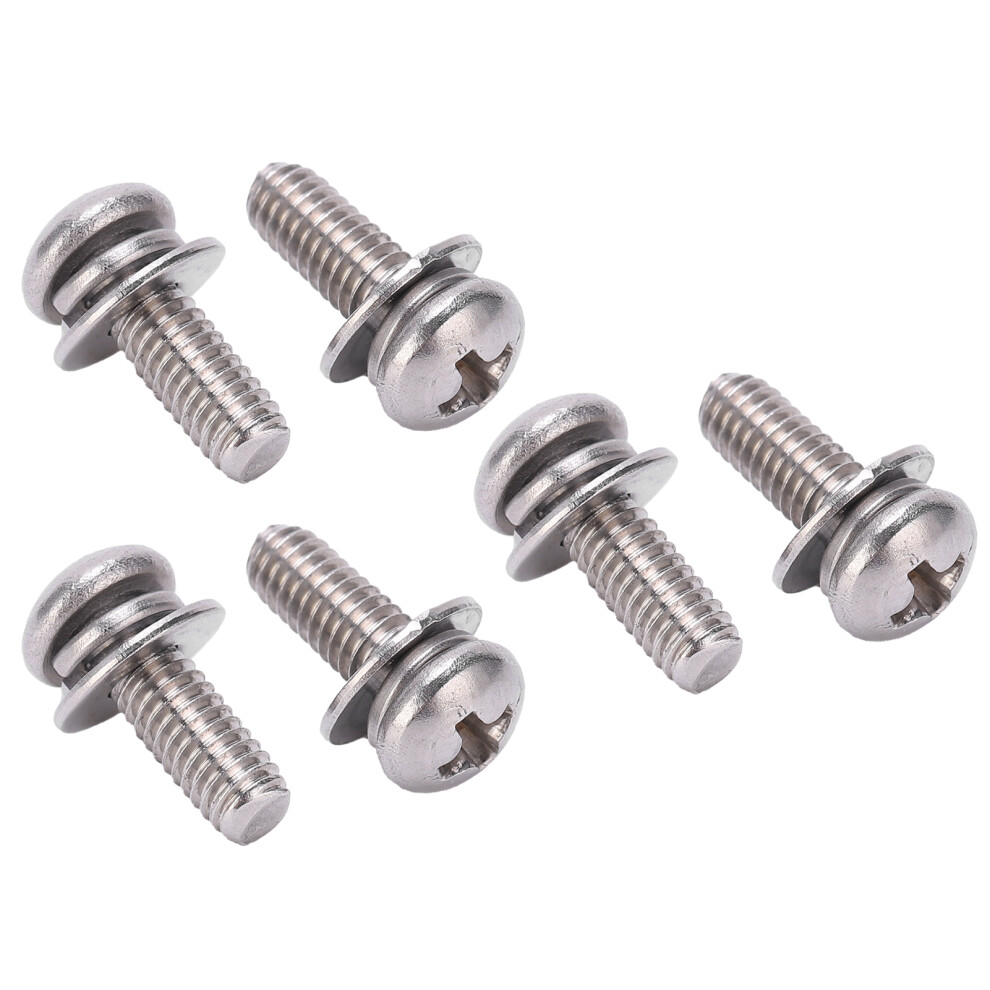 100Pcs M4 Cross Pan Head Stainless Steel Screws With Flat Washers 5071358775754