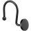 Shower Curtain Hooks 12-Pack Black Solid Finish for Bathroom Shower Rods and Curtains 1