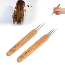 Dreadlocks Crochet-Set mit 3 Haken, Bambus & Stahl, 0,75 mm, 13 cm