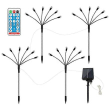 (6 headlights) Firefly Solar Garden Lights Waterproof Outdoor 8 Lighting Modes