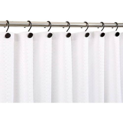 Shower Curtain Hooks 12-Pack Black Solid Finish for Bathroom Shower Rods and Curtains 1