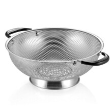 18/8 Stainless Steel 5-Quart Colander Micro-Perforated with Heat-Resistant Handles BPA Free for Pasta Veggies Fruits