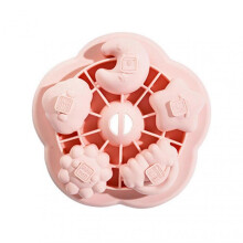 (Pink) 5 Grid Silicone Baby Food Making Mould Lightweight Portable Sturdy Material Mould For Making Steamed Cakes Cheese