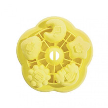 (Yellow) 5 Grid Silicone Baby Food Making Mould Lightweight Portable Sturdy Material Mould For Making Steamed Cakes Cheese