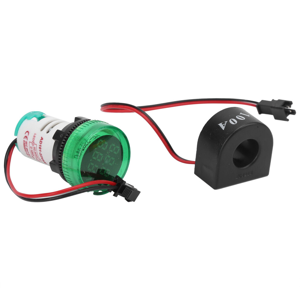 Ad101-22Vam Voltage Current Indicator 0-500V 0-100A Dual Display Green 8271358779180