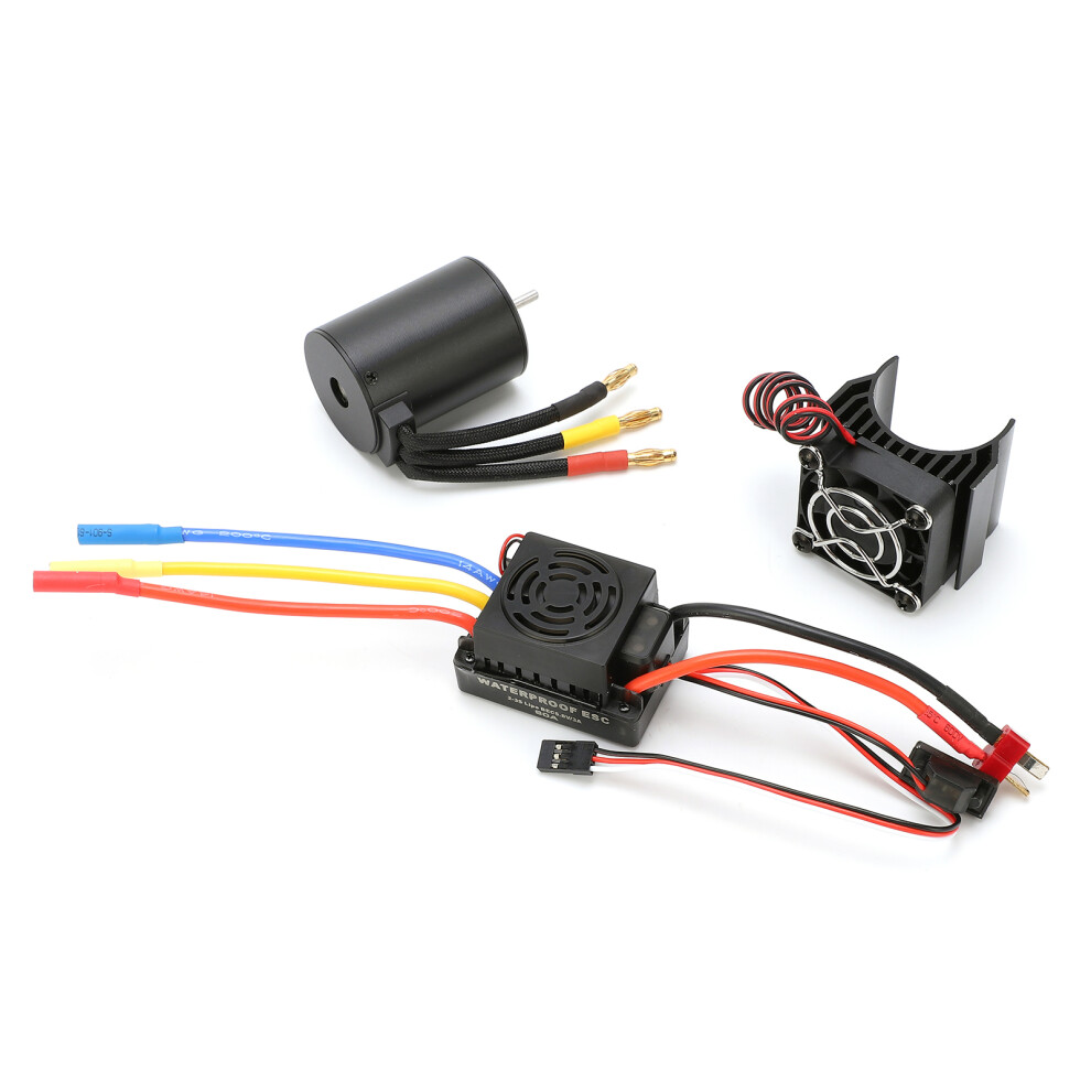 3650 3100KV Waterproof 4 Poles Brushless Motor 60A ESC Heat Sink Set for 1/10 RC Car-image-OPC-PMSK2SQ-NEW