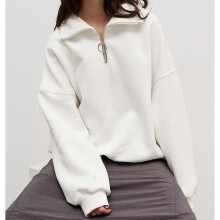 (M, White) Women's Blouse Simple And Generous With Classy Style For Daily Wear Versatile Daily Fashion Sizes S To XL
