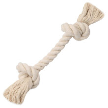Cotton Rope Dog Toys White Chew Toy for Teething Durable Tough Dog Toy