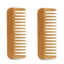 Natural Bamboo Wooden Combs - Eco Friendly Hair Comb Set for Women And Men, 2 Pieces