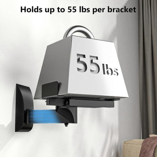 Speaker Wall Mounts Bundle: Wall and Ceiling Mounts for Speakers, One Pair 2